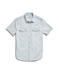 Men's Denim Short Sleeve Pearl Snap