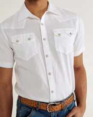 Men's Vintage Weight Short Sleeve Pearl Snap