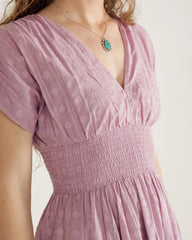 Women's Mini V-Neck Ruched Dress