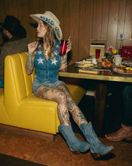 Tecovas x Cathy Han Womenâs Custom Denim Vest - Size S