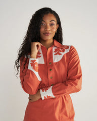 Women's Long Sleeve Applique Mini Dress
