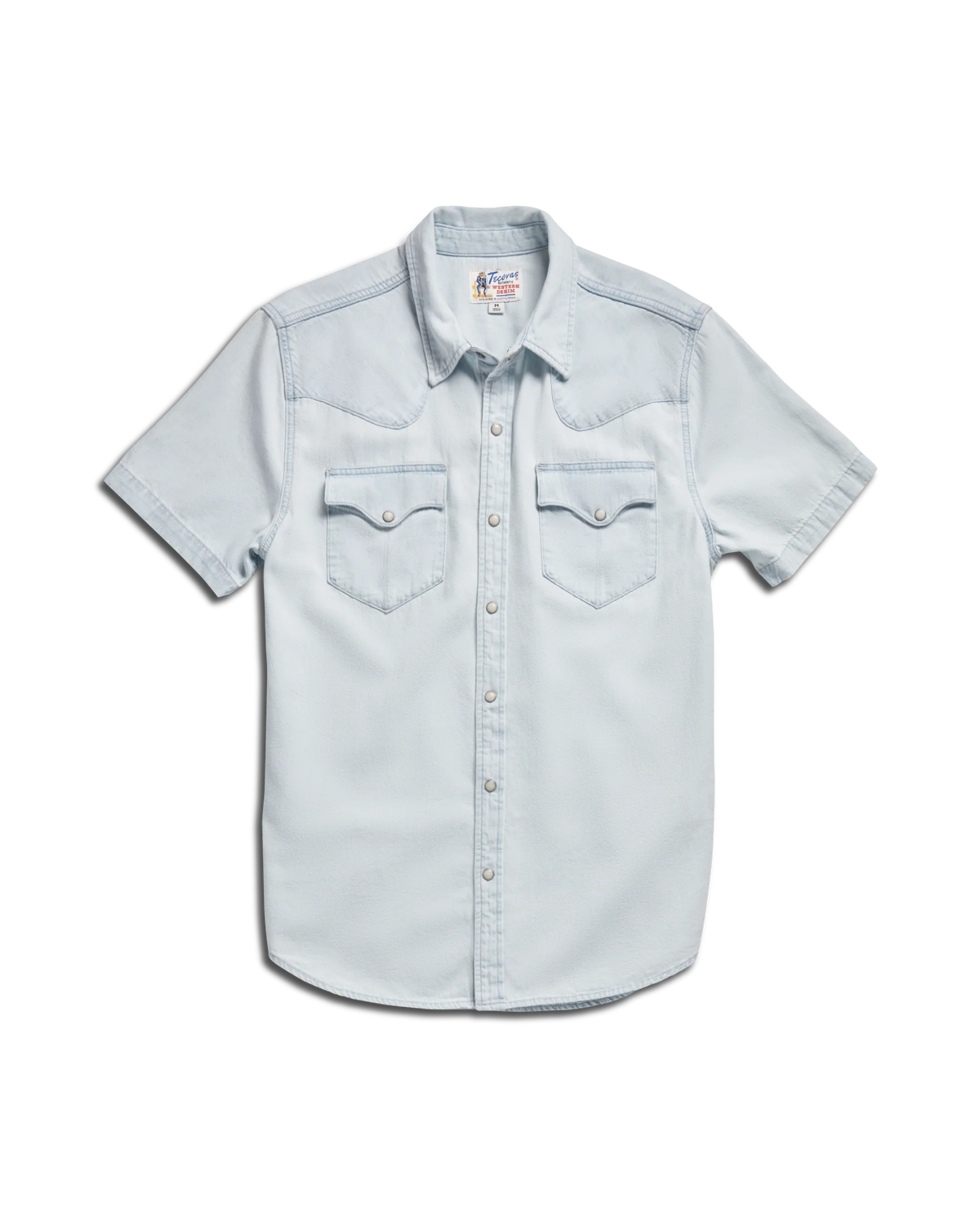 Men's Denim Short Sleeve Pearl Snap