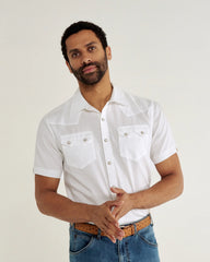 Men's Vintage Weight Short Sleeve Pearl Snap