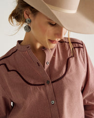 Women's Mini Seersucker Blouse