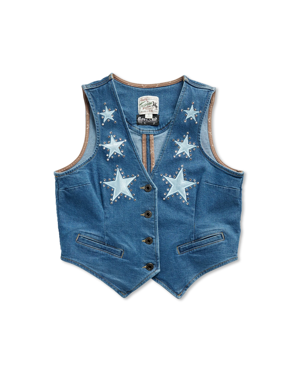 Tecovas x Cathy Han Womenâs Custom Denim Vest - Size S