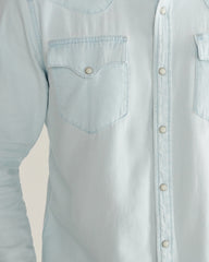 Men's Denim Long Sleeve Pearl Snap