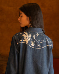 Mi Golondrina Denim Pearl Snap