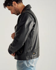 Men's Leather Biker Jacket